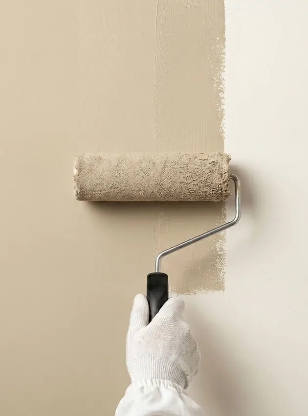 Peintre à Mougins : application d'une peinture greige en finition mate haut de gamme, BL Peinture Rénov