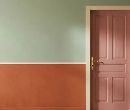 Peinture décorative en color blocking par BL Peinture Rénov, jeu de couleurs contemporain dans une maison provençale